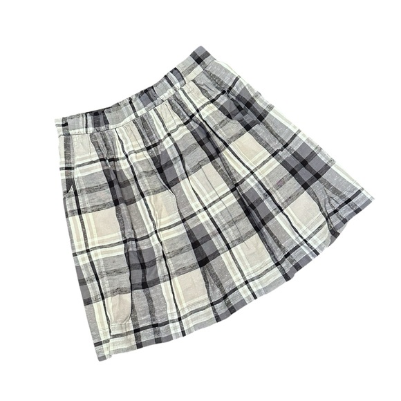 Fossil Gray Black Plaid Skirt Size Medium - Picture 1 of 5